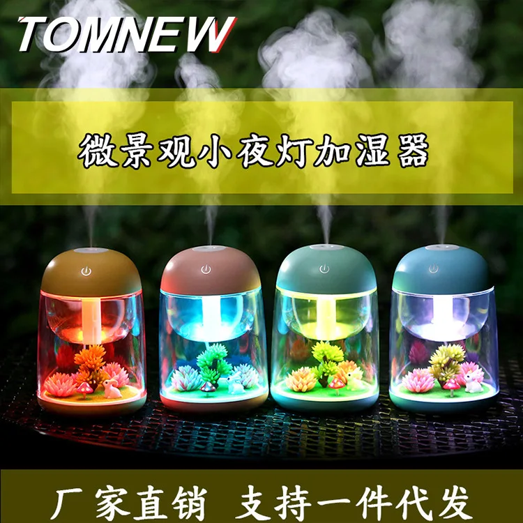 

Creative Micro Landscape Humidifier Colorful Night Light Household Bedroom Air Purification Small Night Lamp USB Humidifier Gift