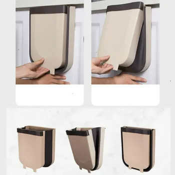 

Kitchen trash can home hanging folding suspension classification living room bathroom car wall hanging toilet trash SP120715