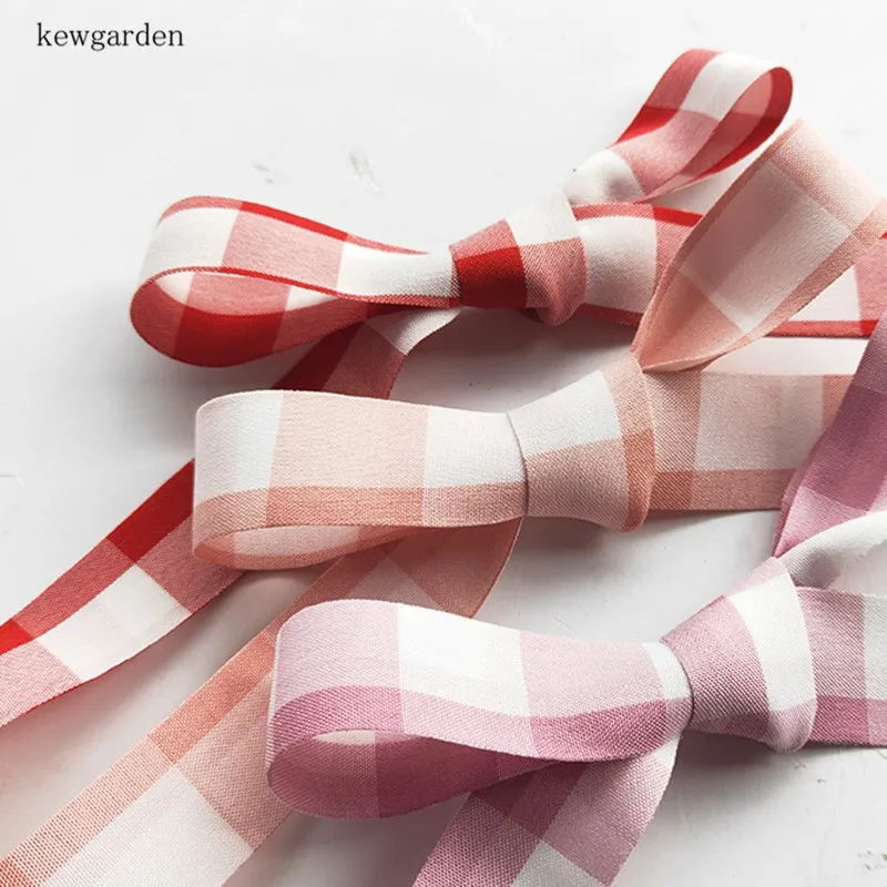 Клетчатая детская одежда Kewgarden диаметром 25 мм 1 дюйм аксессуары для волос с бантом