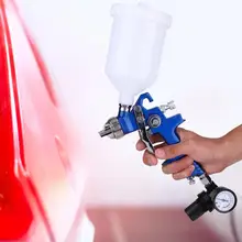 H827 1,4 мм/1,7 мм/2,0 мм Калибр экологически чистый Аэрограф гравитационный подающий пневматический распылитель+ клапан давления распылитель