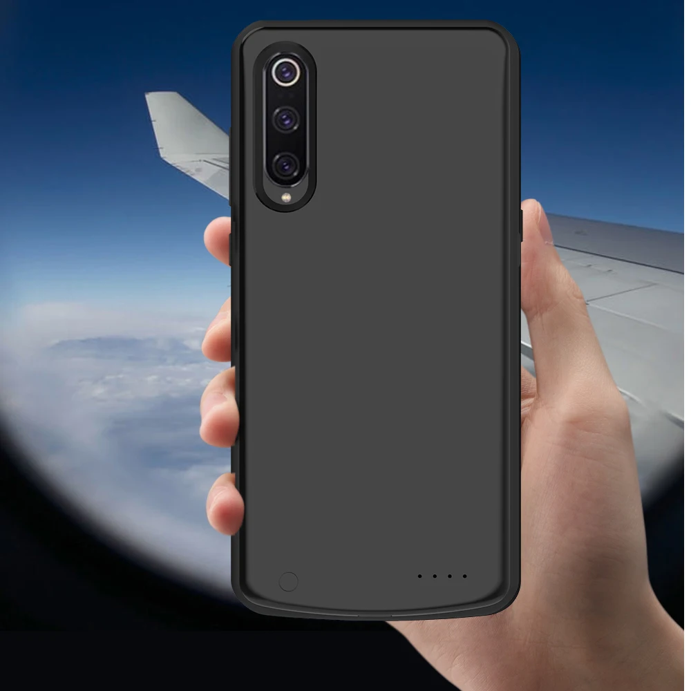 Silicone shockproof Power Bank Case For Xiaomi Mi 9 Backup Battery Charge Cover For Xiaomi Mi9 SE Battery Case Capa 5000mAh