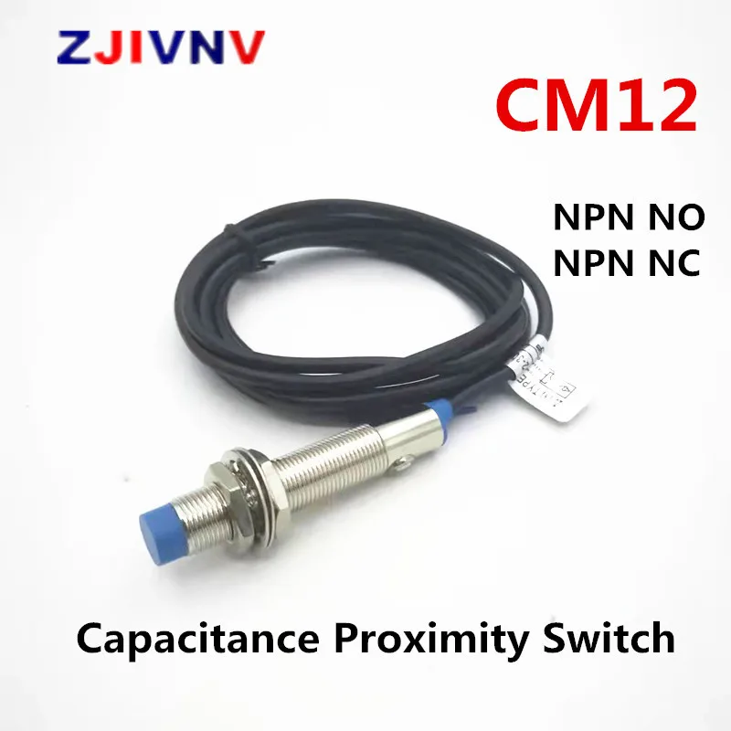 

12mm 5pcs/lot Non-flush CE Proximity Capacitance Switch Sensor NPN NO/NC Approach Sensor DC 3 Wire Distance 4mm