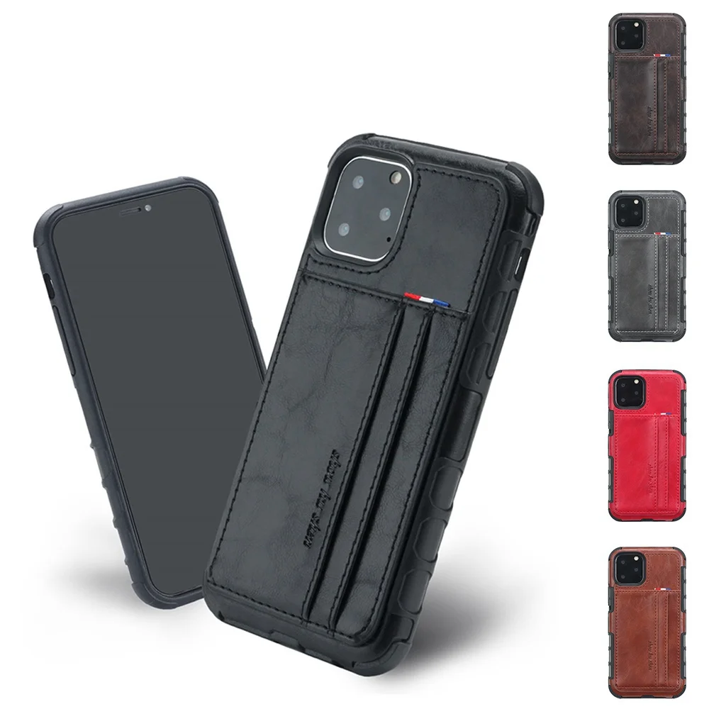 

KISSCASE Leather Card Holster For iPhone 6Plus 6SPlus Coque Card Cover For iPhone 7Plus 8Plus Fundas Phone Shell For iPhone XR