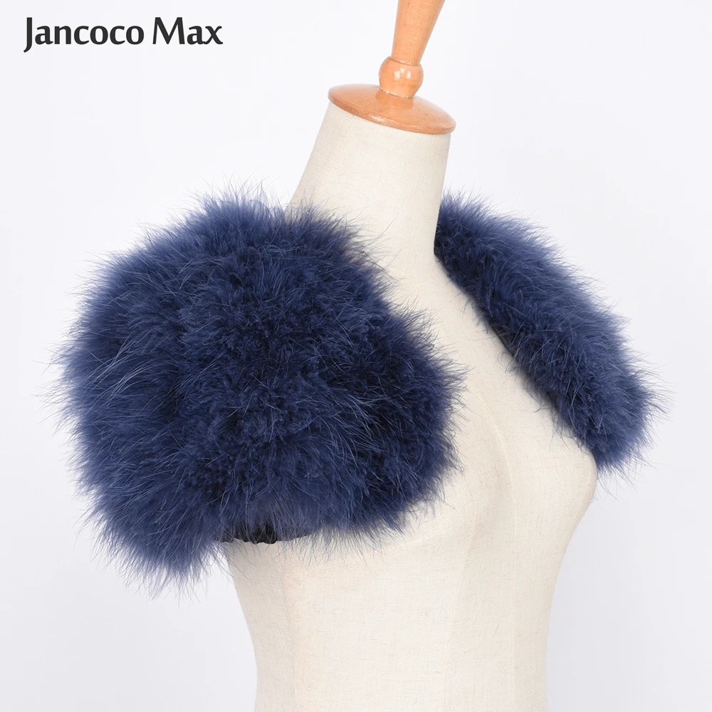 Женская накидка пончо Jancoco Max из натурального меха страуса один размер S1264 2019|real fur