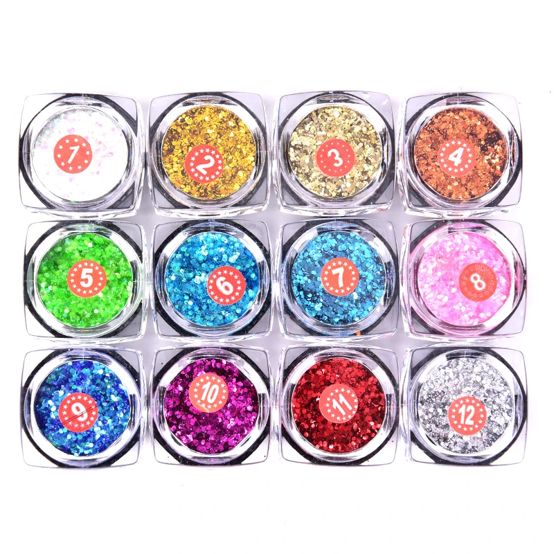 1Box Nails Decal Laser Nail Gel Stickers Nail Art Sequins Glitter DIY Nail Art Decoration Tools