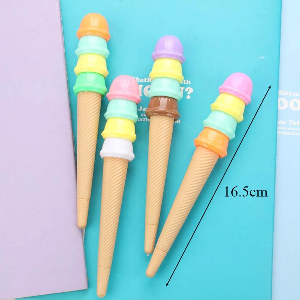 1 шт. Милая креативная пластиковая гелевая ручка для мороженого Kawaii корейские