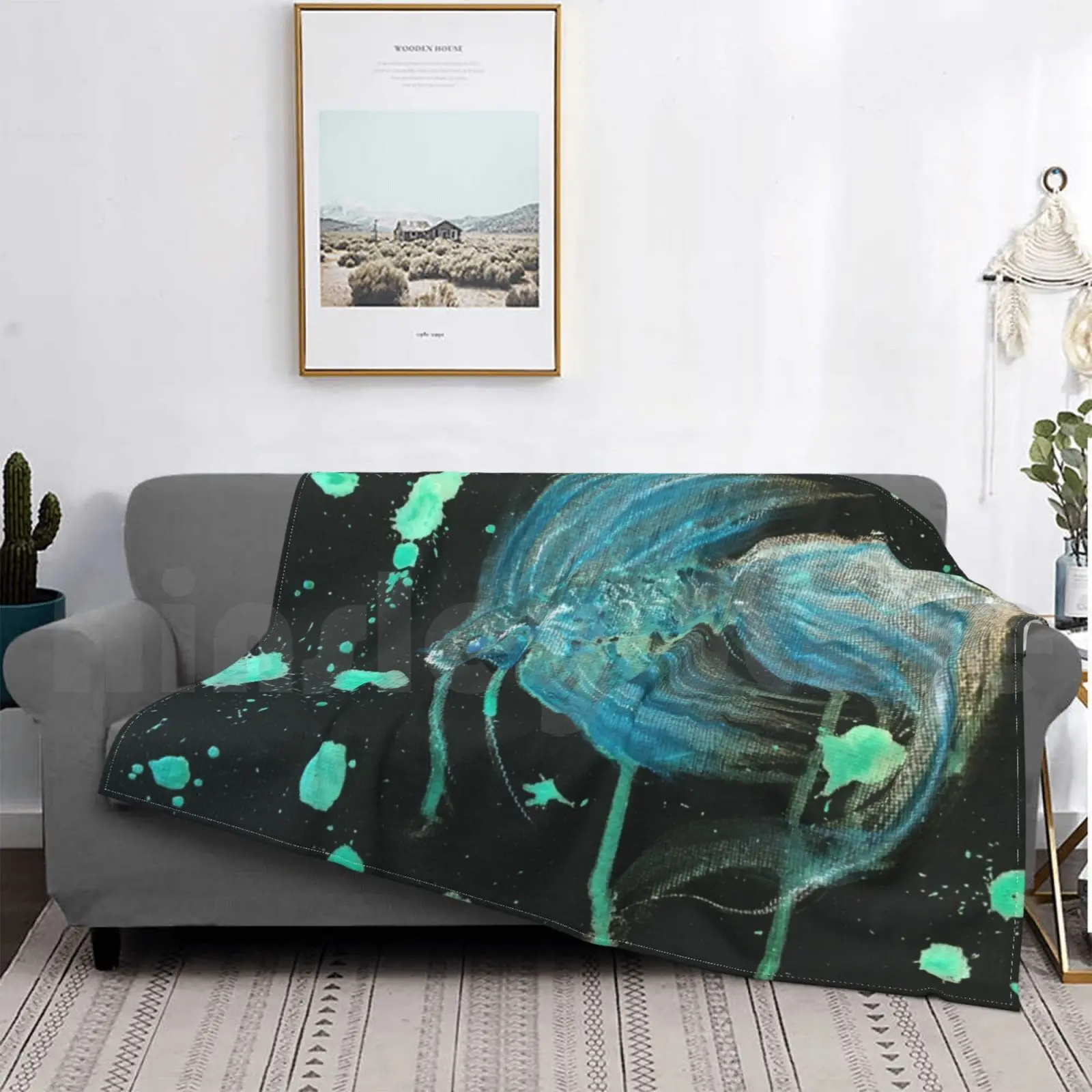 Coperta Green Splatter Betta 1984 Betta Fish Betta Brillens Splatter In Drip Tradizionale