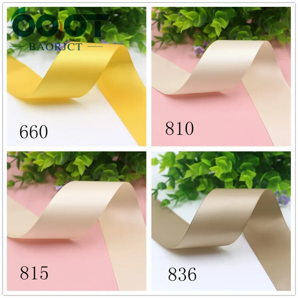 OOOT BAORJCT J-191018-D38mm 10 ярдов 38 мм сплошной цвет полиэстер ленты, DIY Свадебная вечеринка стол юбилей торт цветок украшения