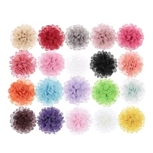 Стиль 11 см шифоновая лента для волос с цветком, заколка для волос, головной убор, аксессуары для одежды, аксессуары для украшения цветов