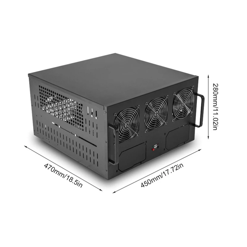 USB Miner чехол 6U ПК серверная стойка Scrypt Asic Bitcoin горная установка открытая рамка 6/8 GPU GTX1060 1080 RX470 480 570 ATX Dual power Bit