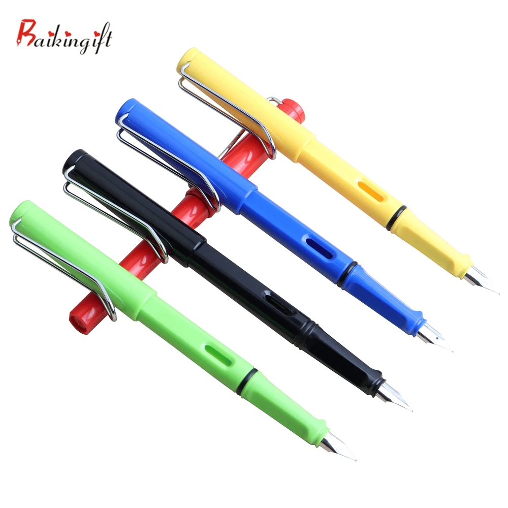 

Promotional elegant plastic fountain pen Luxury Pens Office School or gift Stationery Supplies Writing Black Blue Red Ink