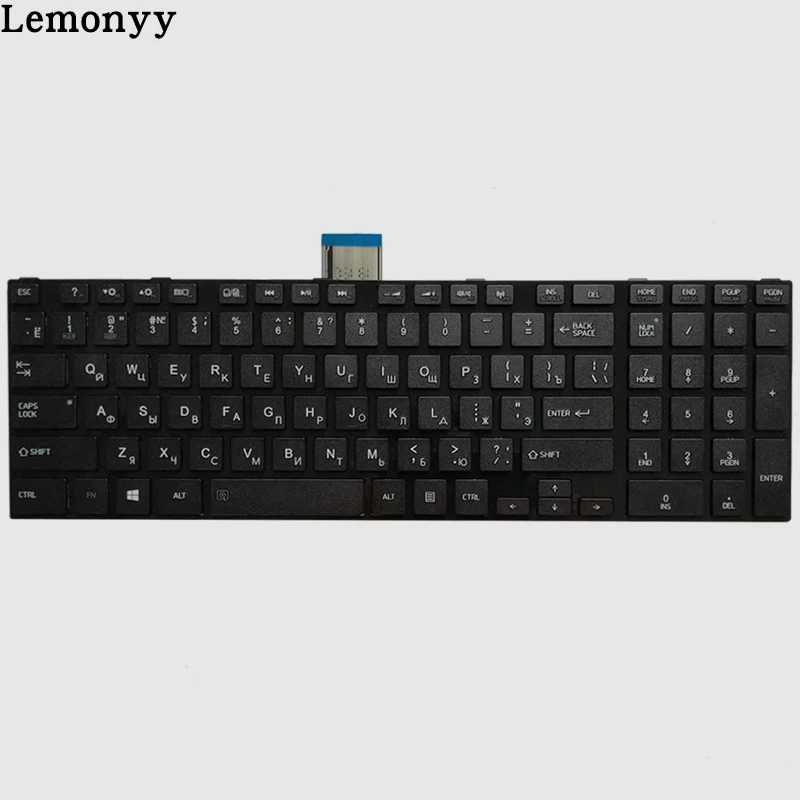 Черный Новая русская клавиатура для ноутбука TOSHIBA SATELLITE L850 L850D P850 L855 L855D L870 L870D RU черная/белая клавиатура - Цвет: Черный