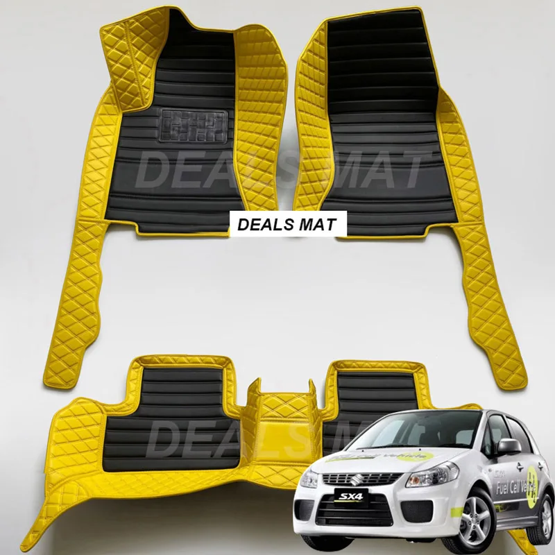 Luxury Leather 3D interior Parts Custom Car Mat With Pockets Floor