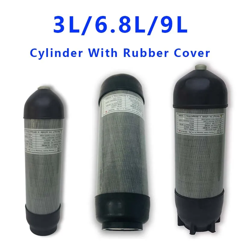 Acecare 3L/6.8L/9L PCP Compressed Air Tank Scuba Carbon Fiber Cylinder 4500Psi for Pcp Air Rifle Pcp Air Gun With Cylinder Boots