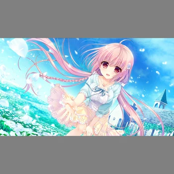 

Three Ratels QC127 Kawaii beach beauty Girl with pink hair Comfortable girl series Anime Poster Self Adhesive Removable