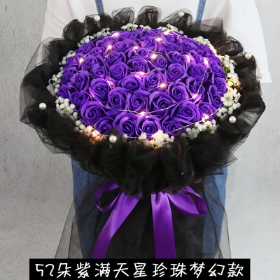 Роза букет на день рождения подарок для подруги и имитация поддельных цветов