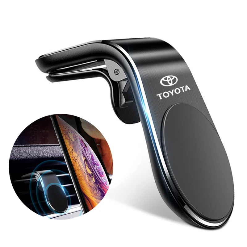 Metal Magnetic Car Phone Holder for Toyota camry chr corolla rav4 yaris prius Hybrid prado Fortuner Hilux auris Accessories