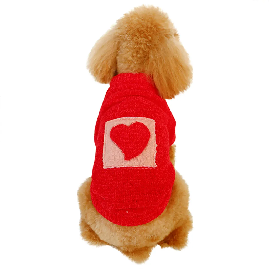 Аксессуары для собак домашних животных Утепленная одежда с принтом в виде надписи «Love» свитер на осень и зима кошка собака одежда товары