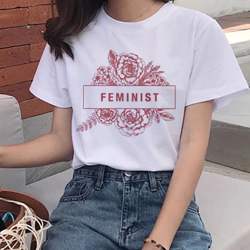 Женская футболка с графическим принтом «The Future Is Female Feminism», футболка с героями мультфильмов для девочек, футболки 90 s, новые феминистские Harajuku футболки