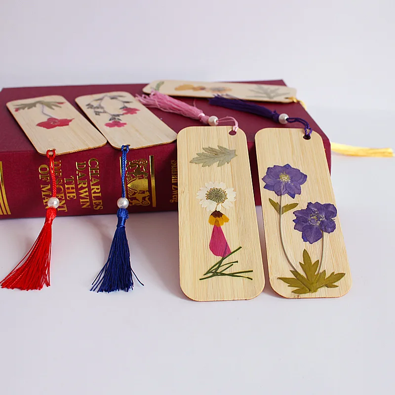 Christmas 1pcs Bookmark Chinese traditional culture Handmade DIY Plum bamboo