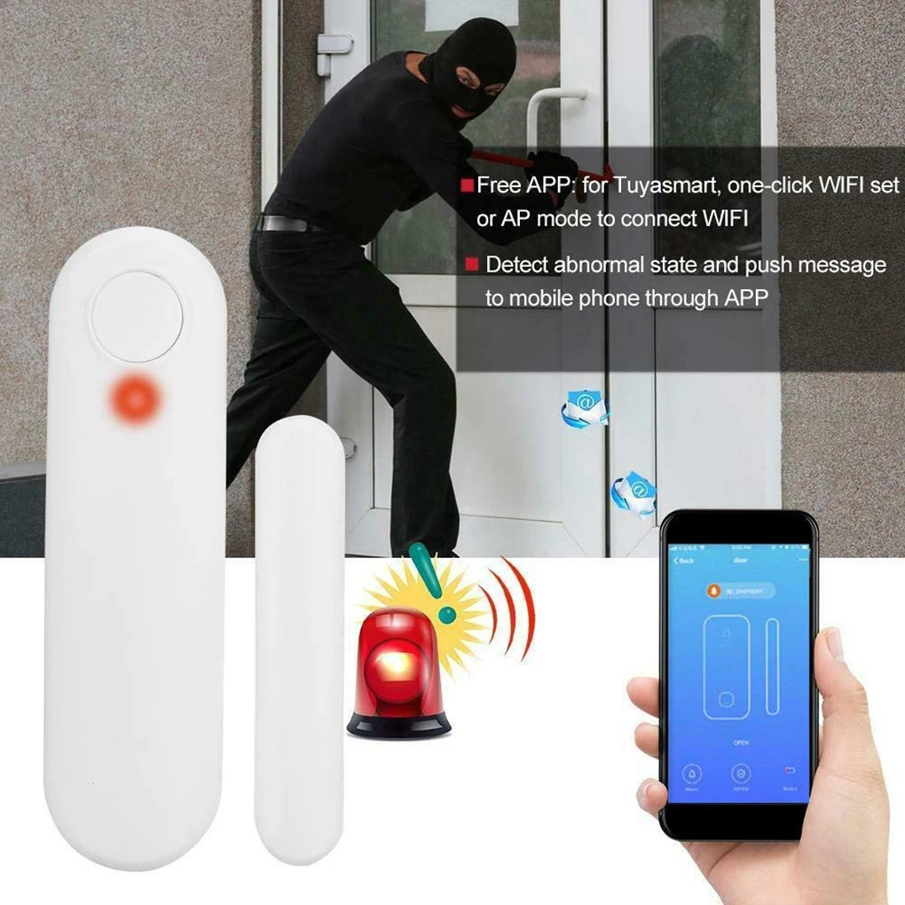 WiFi умный датчик двери окна сигнализация телефон приложение управление дома офис магазин Оповещение на батарейках Тип