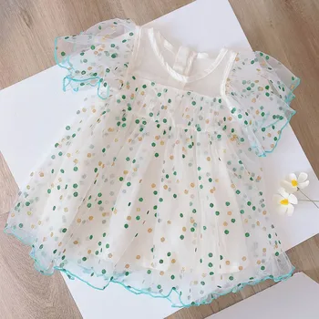 

Amya Baby Girl Dress 2020 Summer Polka Dot Mesh Princess Costume Little Girls Birthday Dresses Children Clothing For Party