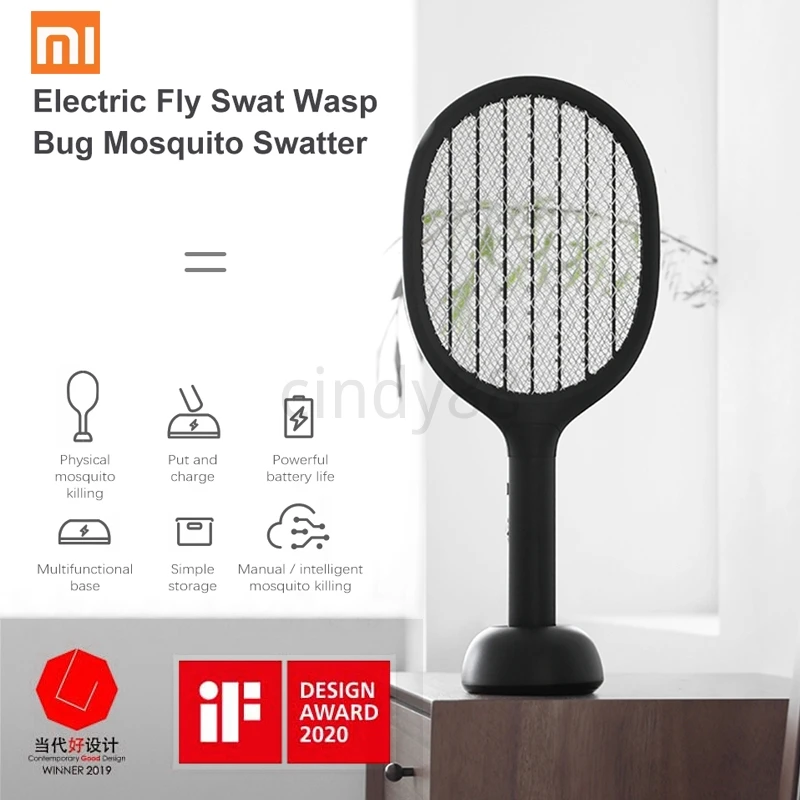 XIAOMI-matamoscas eléctrico de mano modelo SOLOVE P1 para el hogar, matamoscas con batería superlarga, recargable por USB