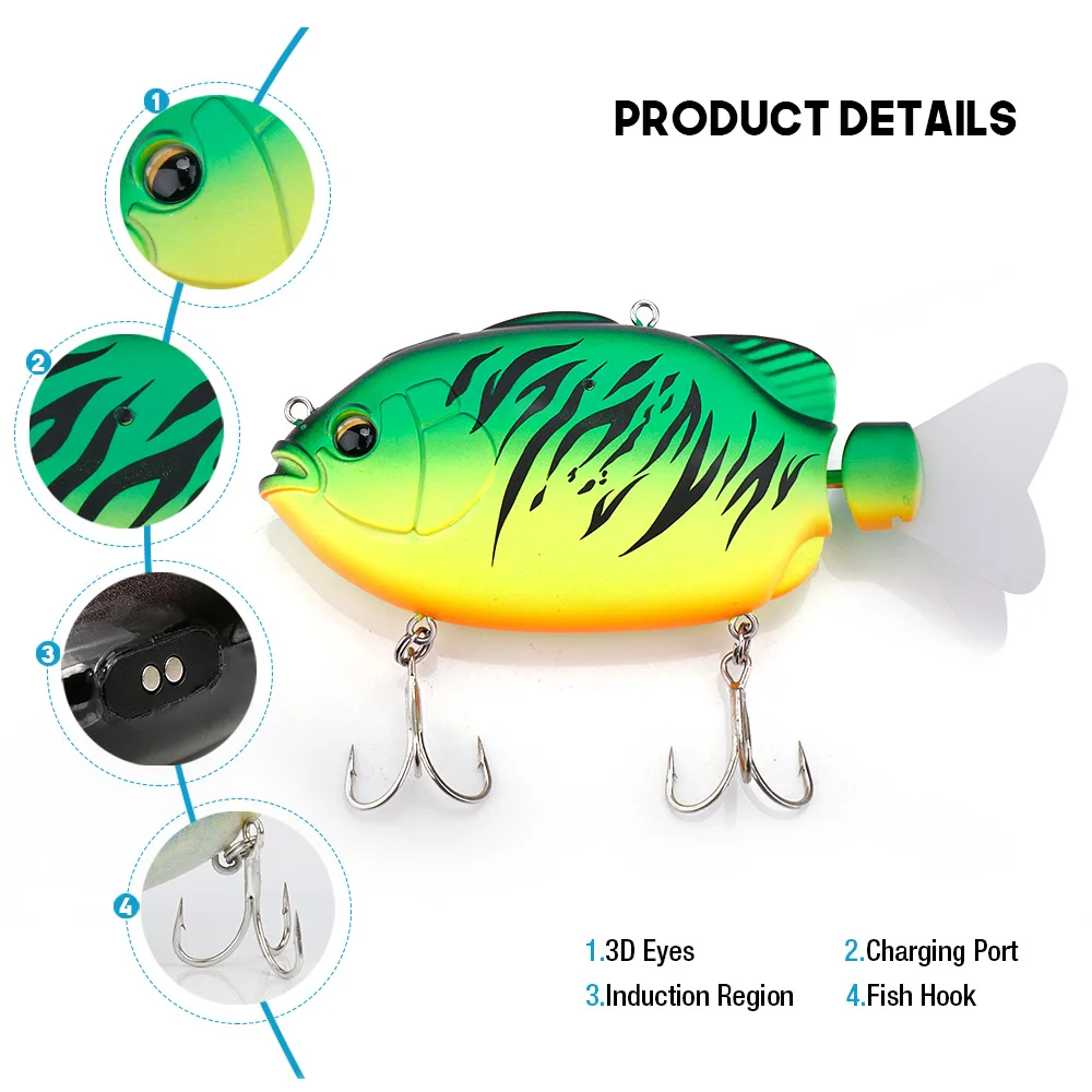 TREHOOK Topwater Self-swimming Lures For Fishing 13cm 58g Magnetic  Rechargeable Wobblers For Pike Crankbaits Fishing Lure Tackle