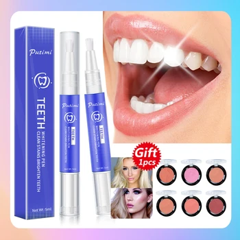 

PUTIMI Gel Tooth Cleaning Bleaching Pen Dental White Teeth Whitening Pen Teeth Oral Hygiene Remove Plaque Stains Teeth Cleaning