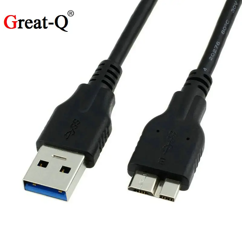 Высокоскоростной Переходник Great Q USB 3 0 Type A папа Micro B для внешнего жесткого диска