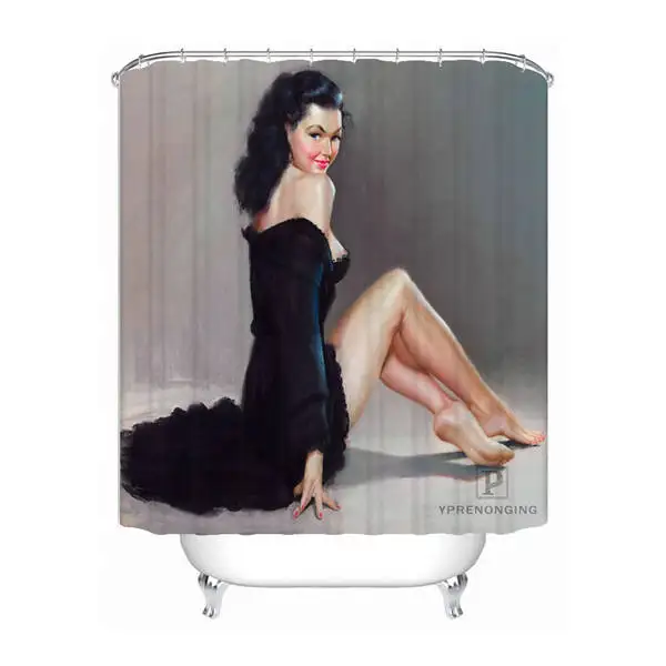 Shower Curtain Ванна Шторка для ванной персонализированные булавки Up Gril с домашний Декор автомобиля занавеска для душа водонепроницаемые тканевые Крючки#180417-01-65 - Цвет: Shower Curtain