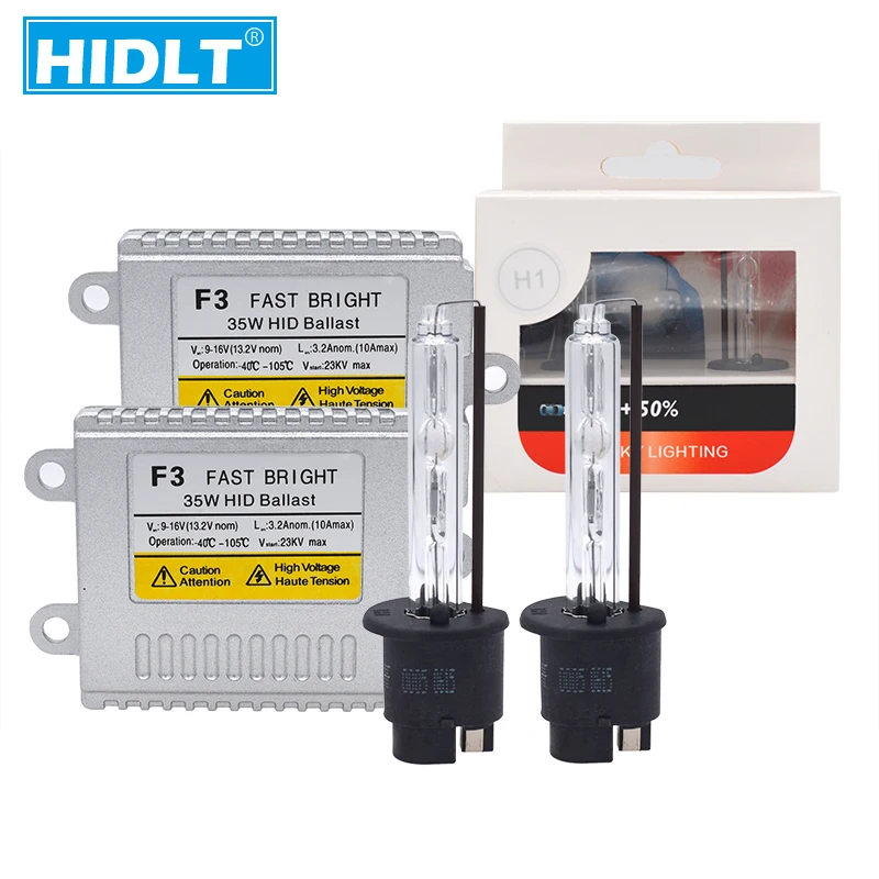 HIDLT 35W Yeaky H1 H3 H7 H11 9005 9006 D2H Xenon HID Kit 4500K 5500K 6500K AC 12V F3 Быстрый Яркий комплект