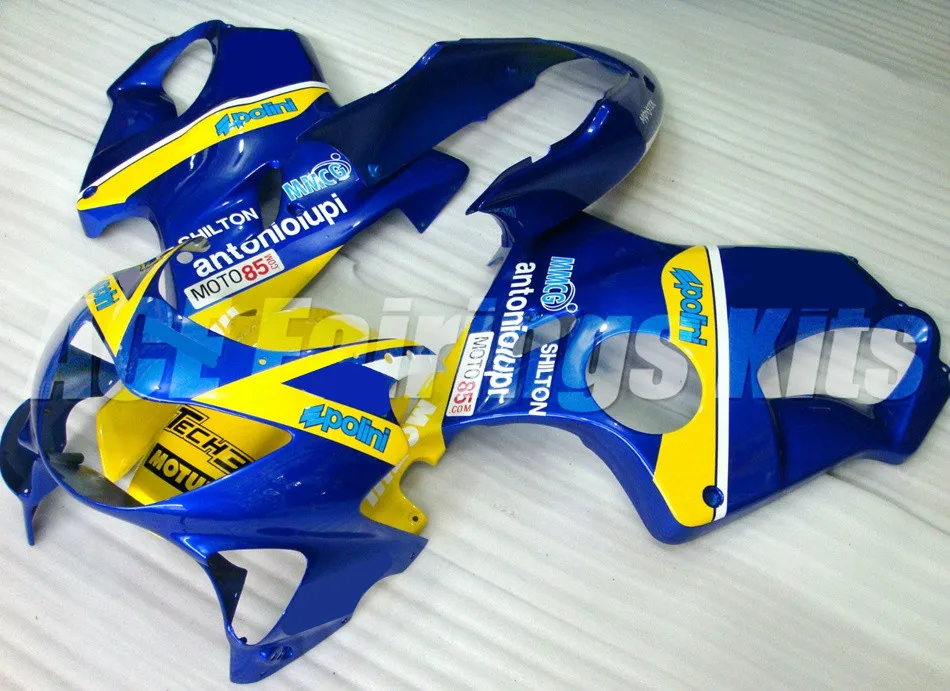 

New ABS Motorcycle Fairings Kit Fit for HONDA CBR600 F4 FS 1999 2000 99 00 Bodywork set Custom Free Blue yellow