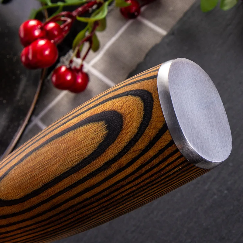 Кухонный нож шеф повара SHUOJI Master 4Cr14 резак из нержавеющей стали для нарезания 57HRC