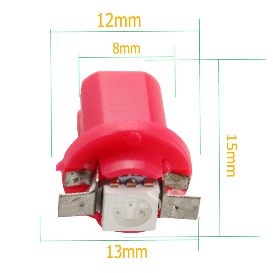 10Pcs T4.7 Car Instrument Light 5050 1 SMD LED Auto Dashboard Dash Lamp