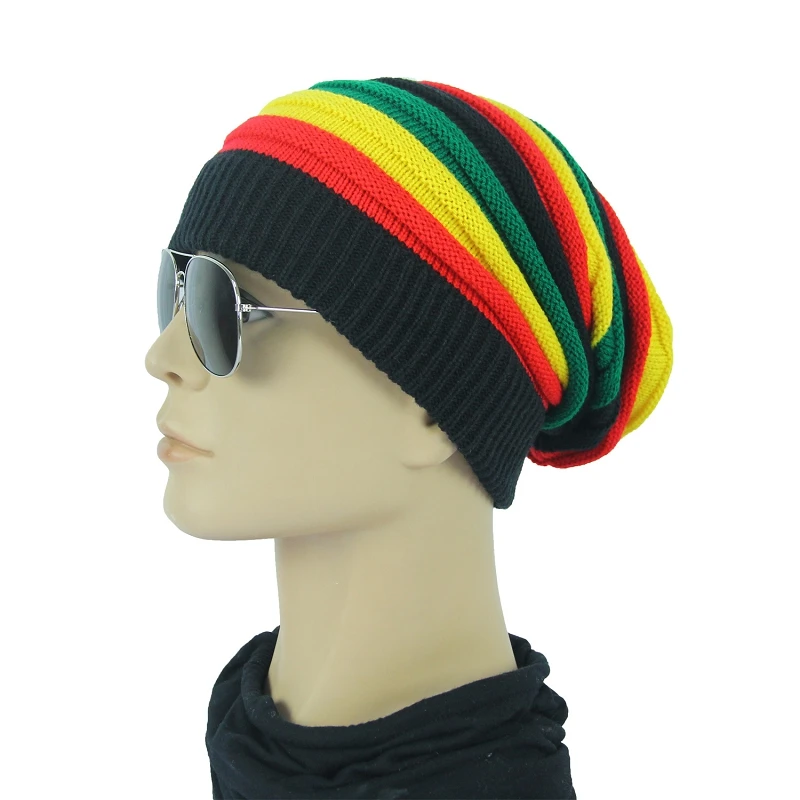 Jamaica regae Gorro Rasta Стильная кепка pello хип-хоп мужские зимние шапки женские красные желтые зеленые черные осенние модные женские вязаные кепки