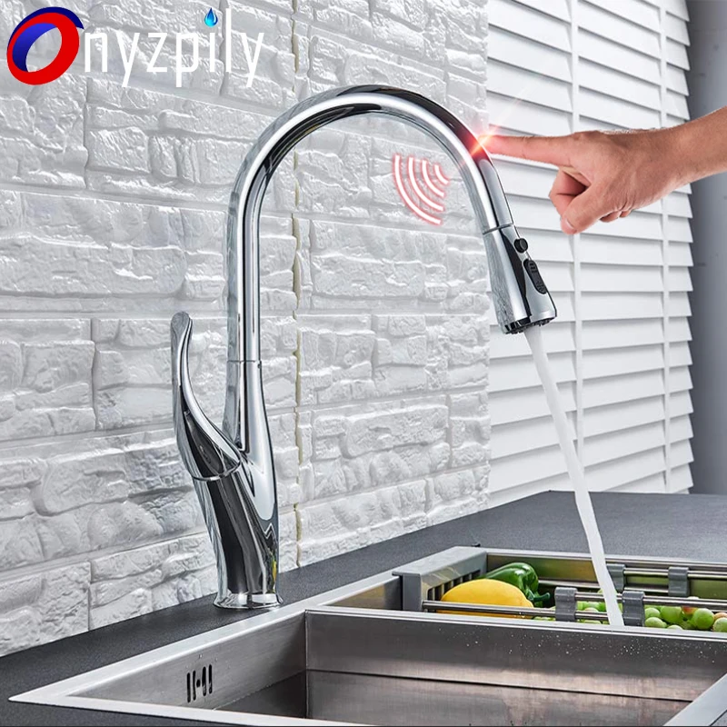 Hot Sale Sensor Kitchen Faucets Black Smart Touch Inductive Sensitive