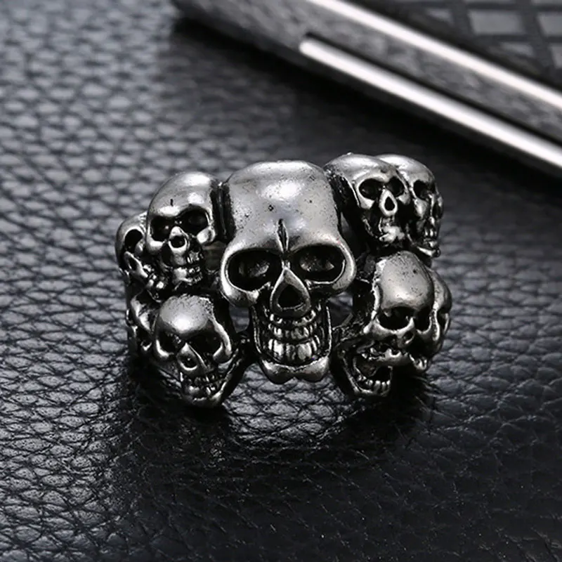 Винтажные мужские кольца ювелирные изделия для женщин и мужчин готические панк с