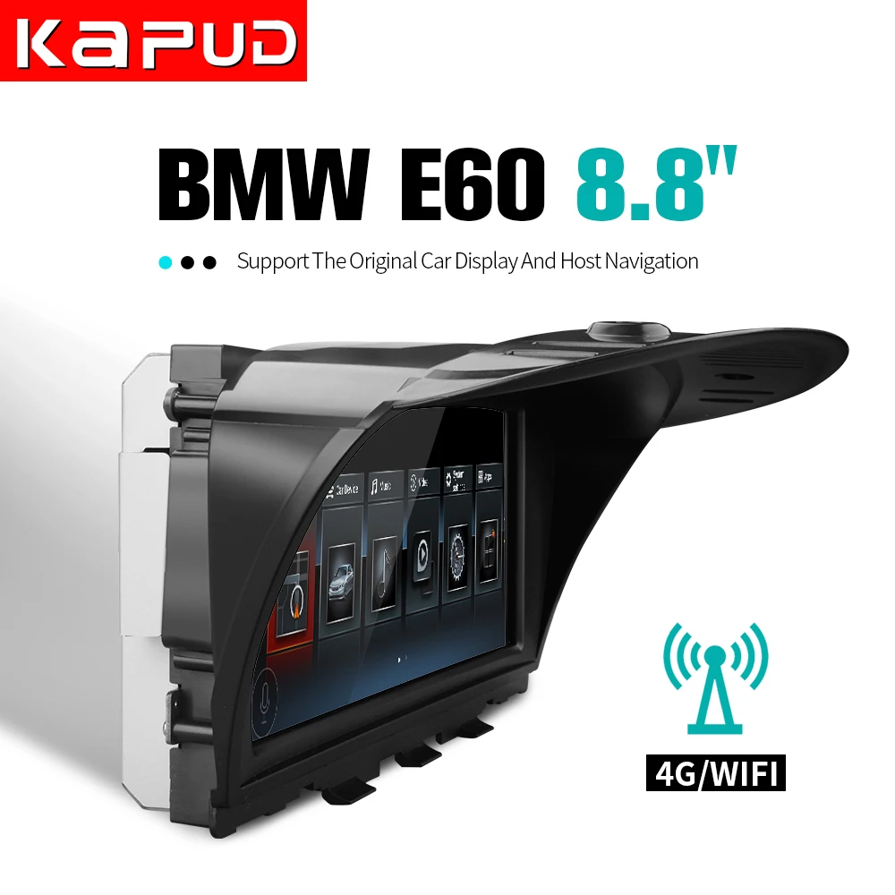 Discount Kapud Quad Core 8.8" Android 6.0 Car Multimedia Player 4G LTE For BMW Series 5 E60 E61 E62 E63 E64 E90 E91 E92 CCC CIC Platform 2
