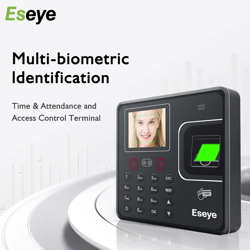 2.8inch TFT LCD Face Recognition Fingerprint Time Attendance System Employee Office Access Control Attendance Machine TCP/IP