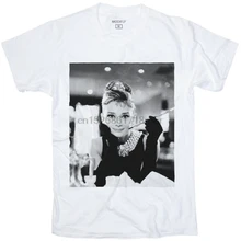 Audrey Hepburn 60s Mod Vintage Retro Punk mujer hombres blanco camiseta S, M, L, XL