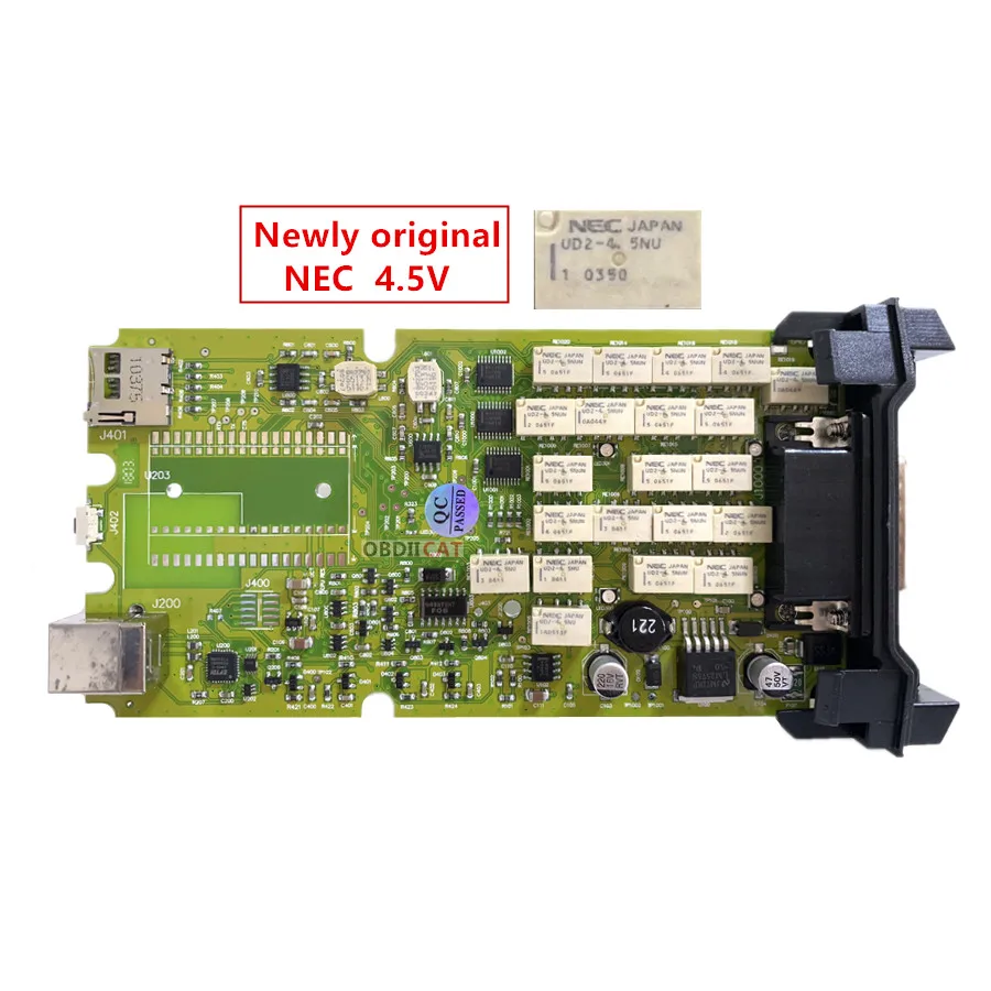 Оптовая продажа Новая зеленая плата OBDIICAT 2016.R1/2017.R1 NEC TCS с Bluetooth keygen obd2