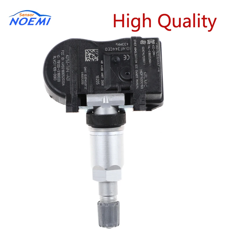 4 шт. для Honda для Acura TLX 433 МГц TPMS датчик давления в шинах монитор 42753-T6N-A01 42753-T6N-TBD
