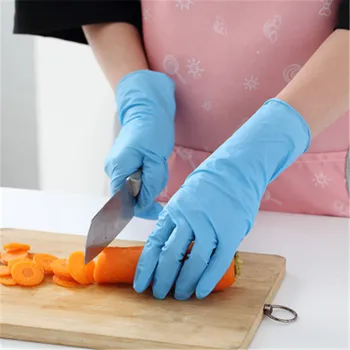 

100PC Blue Disposable Latex Gloves Dishwashing/Kitchen/Work/Rubber/Garden Gloves Universal For Left and Right Hand