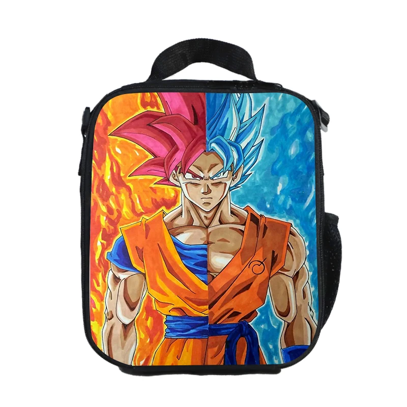 WCB-QLZ3 Аниме «Жемчуг дракона» "Ланч-бокс" Goku Saiyan контейнер для еды для хранения коробки, футляр контейнер органайзер для мальчиков и девочек, сумка для обеда - Цвет: WCB-QLZ3