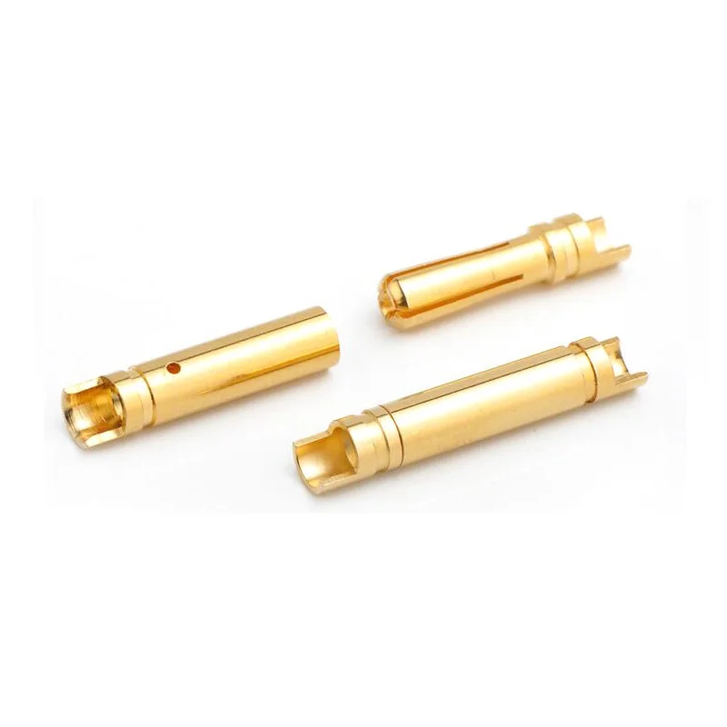 10pcs 4mm Low Profile Male Bullet Connectors - Gold Plated Plugs For RC Car Battery Packs - View #2
