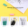 10 pcs Miniature Hook Line Pen art painting brushes weasel hair paint brush gouache watercolor oil paints artists Hand Painted ► Photo 3/6