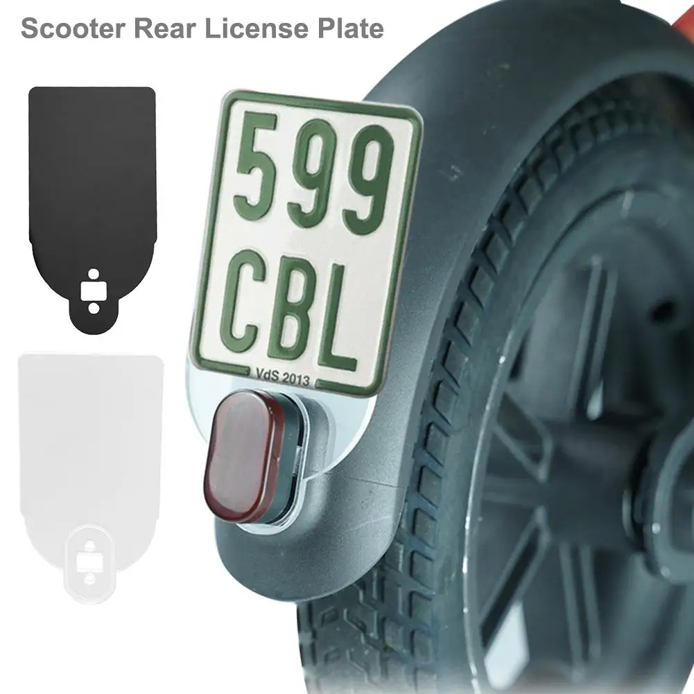 Scooter License Plate Plastic Number Plate Holder Warning Sign For Xiaomi M365 Scooter Cycling Supplies