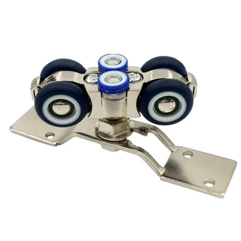 

Lightweight Sliding Door Roller 4 Wheels Folding Door Hanging Wheels Track Pulley for Furniture Fittings