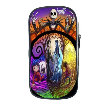 

Anime The Nightmare Before Christmas Pencil Case Children Boys Girls Students Bags Fashion Cartoon High Quality Stationery Bag